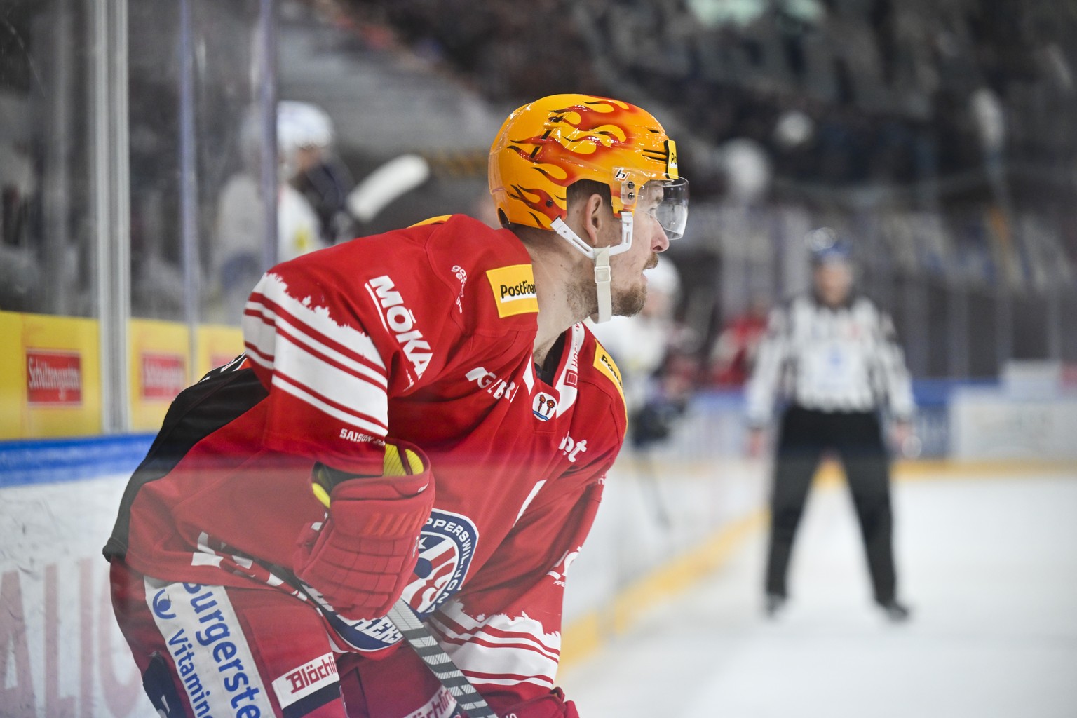 Der Rapperswiler Postfinance Topscorer Roman Cervenka im Eishockeyspiel der National League zwischen den Rapperswil-Jona Lakers und dem HC Ambri-Piotta, am Samstag, 4. Maerz 2023, in der St. Galler Ka ...