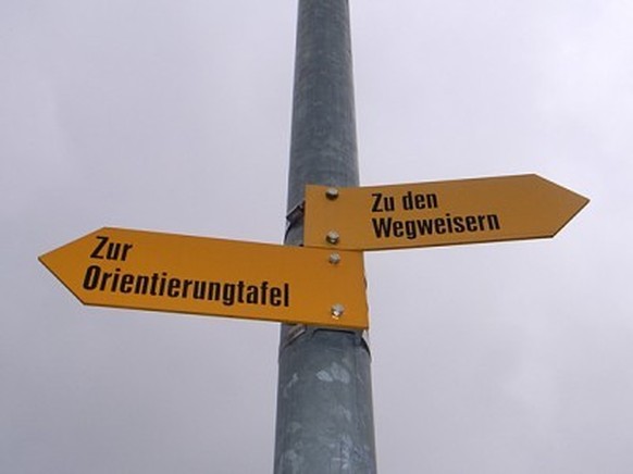 Von keinem Punkt der Schweiz fГјhren mehr Wege in die Welt hinaus \nWegweiser Land Schweiz рџ‡Ёрџ‡­